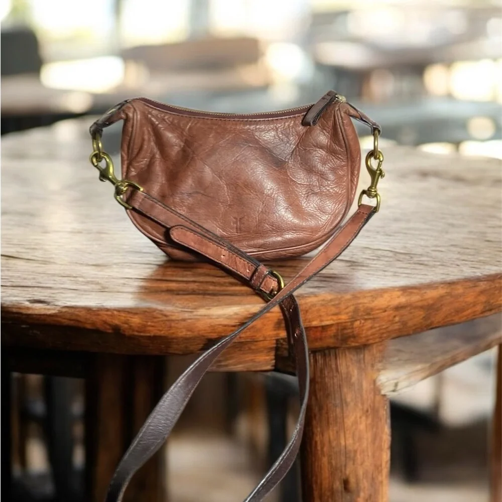 FRYE CAMPUS RIVET Brown Leather Women's Bag CROSSBODY
